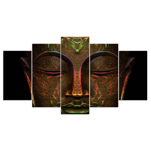 Tableau Bouddha<br> Visage arc en ciel - [variant_title]