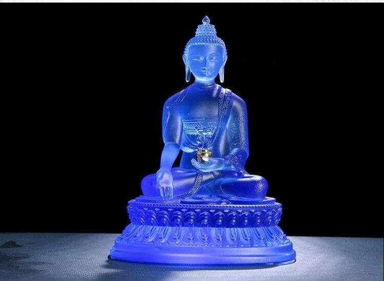 Statue Bouddha<br> médecine bleu assis - [variant_title]