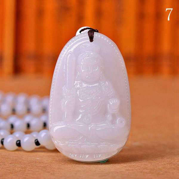 Pendentif Bouddha<br> Jade Blanc Guérisseur - 7
