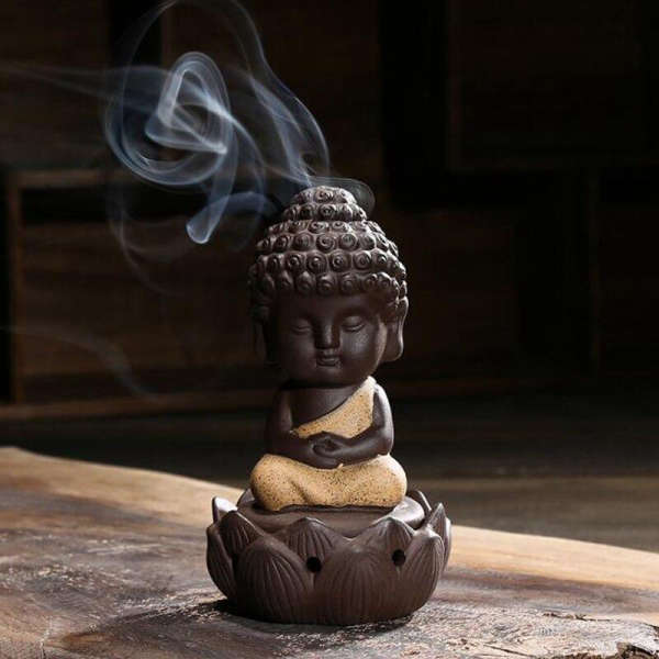 Porte Encens Bouddha<br> Fleur de Lotus Moine Bouddhiste - [variant_title]
