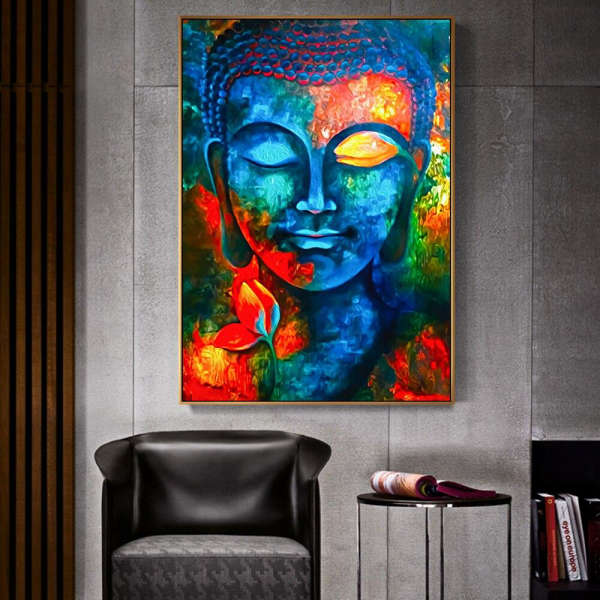 Tableau Bouddha<br> Art Abstrait Visage du Bouddha - [variant_title]