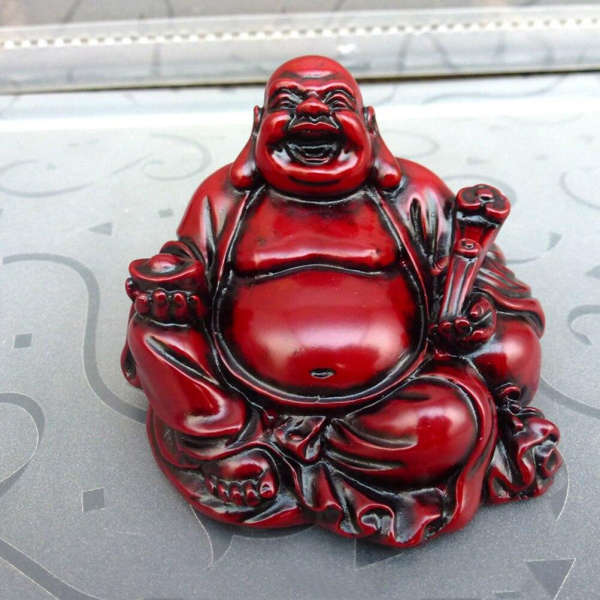 Statue Bouddha<br> Bouddha rieur rouge - [variant_title]