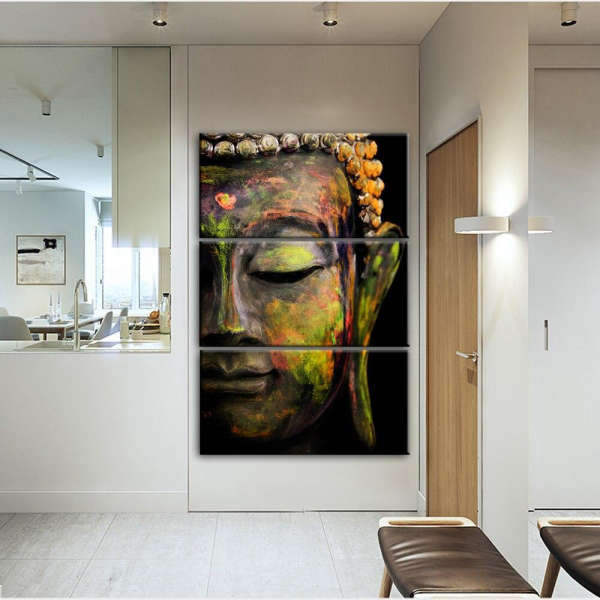 Tableau Bouddha<br> Visage du Bouddha peint - [variant_title]