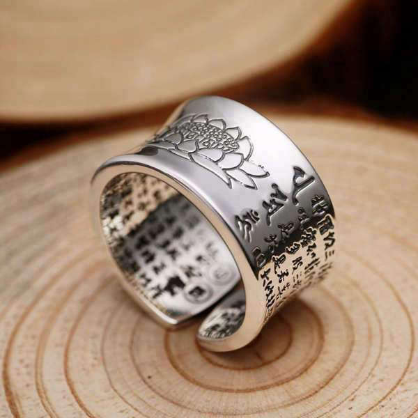 Bague bouddha argent<br> Fleur de Lotus - [variant_title]
