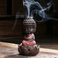 Porte Encens Bouddha<br> Fleur de Lotus Moine Bouddhiste - Rouge
