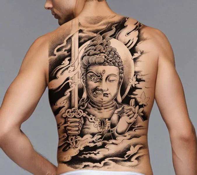 Tatouage Bouddha dos<br> Bouddha et le Diable - [variant_title]