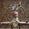 Porte Encens Bouddha<br> Bois naturel Moine Bouddhiste - 2
