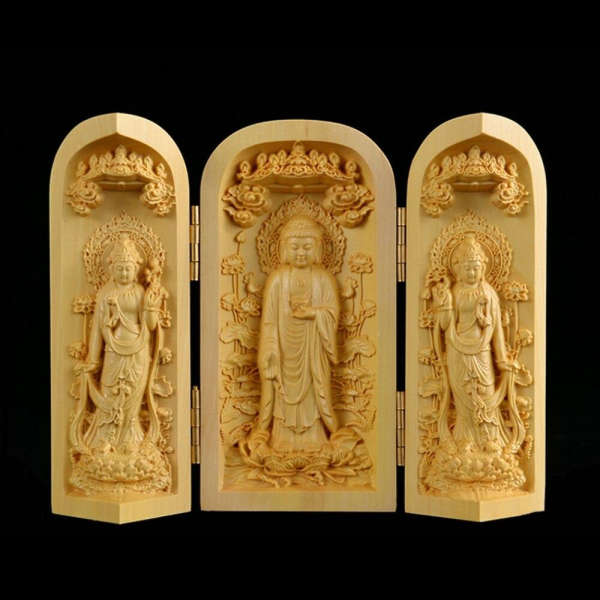 Statue Bouddha<br> Coffret artisanale en bois - [variant_title]