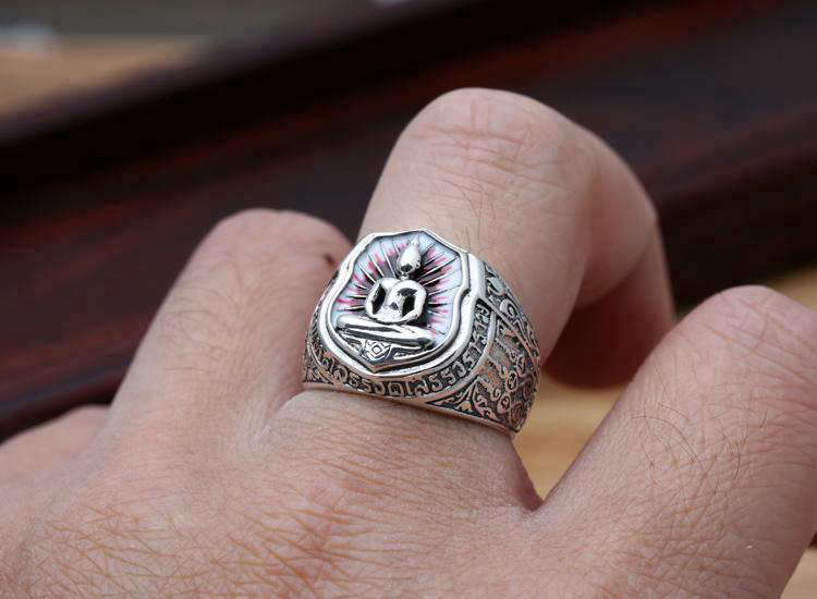 Bague Bouddha argent<br> Position du Lotus - [variant_title]