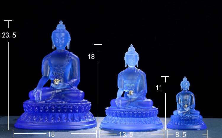 Statue Bouddha<br> médecine bleu assis - [variant_title]