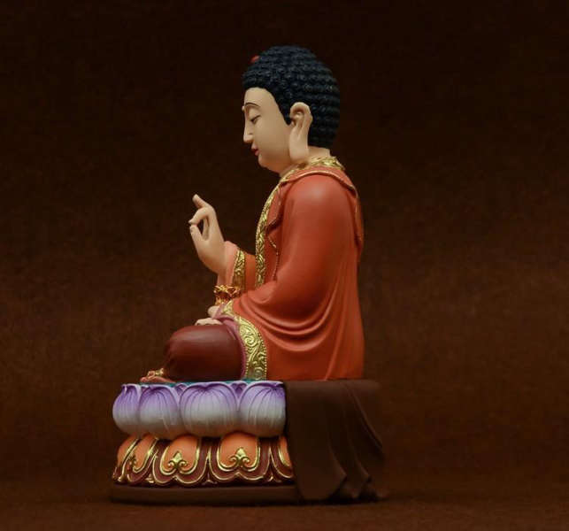 Statue Bouddha Enseignant<br> Méditation peinte à la main - [variant_title]