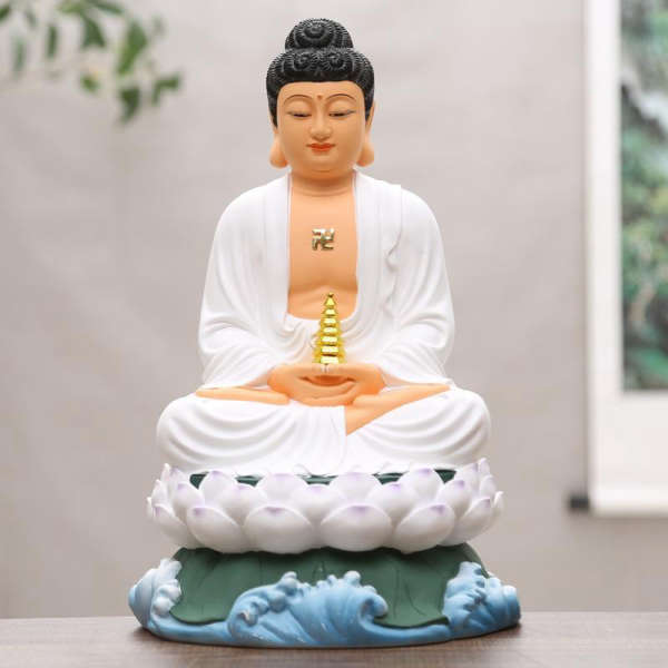 Statue Bouddha<br> grande taille plaqué Or - Bhaishajyaguru / 48,5cm