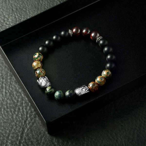 Bracelet Bouddha<br> Agate Noire - [variant_title]