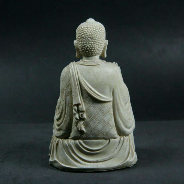 Statue Bouddha<br> de protection assis fleur de lotus - [variant_title]