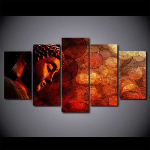 Tableau Bouddha <br> Statue Bouddha méditation rouge - [variant_title]