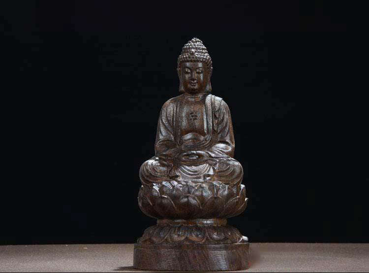 Statue Bouddha<br> Shakyamuni assis Aloès naturel - [variant_title]