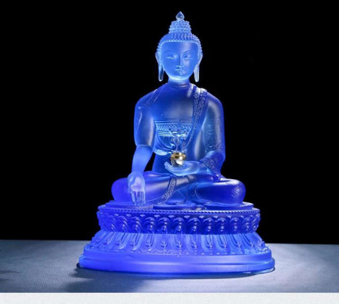 Statue Bouddha<br> médecine bleu assis - [variant_title]