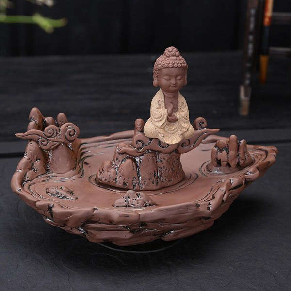 Porte Encens Bouddha méditation sur l'étang | Univers Bouddha