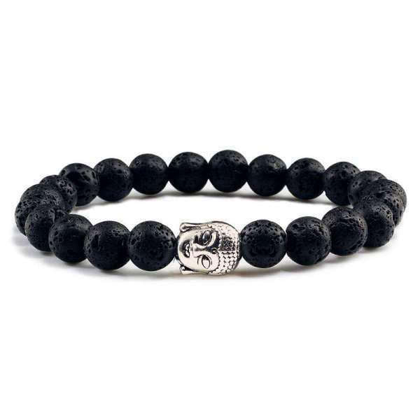 Bracelet Bouddha<br> Pierre de lave naturelle - [variant_title]