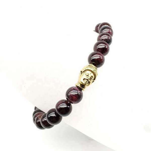 Bracelet Bouddha<br> Perle Grenat - [variant_title]