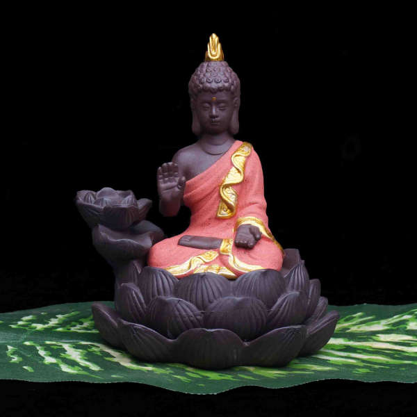 Porte Encens Bouddha<br> Bouddha Protecteur - Rouge