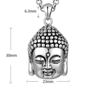 Pendentif Bouddha argent massif<br> Visage du Bouddha - [variant_title]