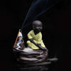 Porte Encens Bouddha<br> Moine Bouddhiste Art Martiaux - Jaune