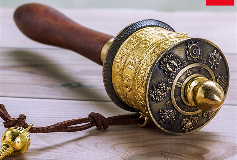 Moulin à prière<br> Bouddhiste six syllabes