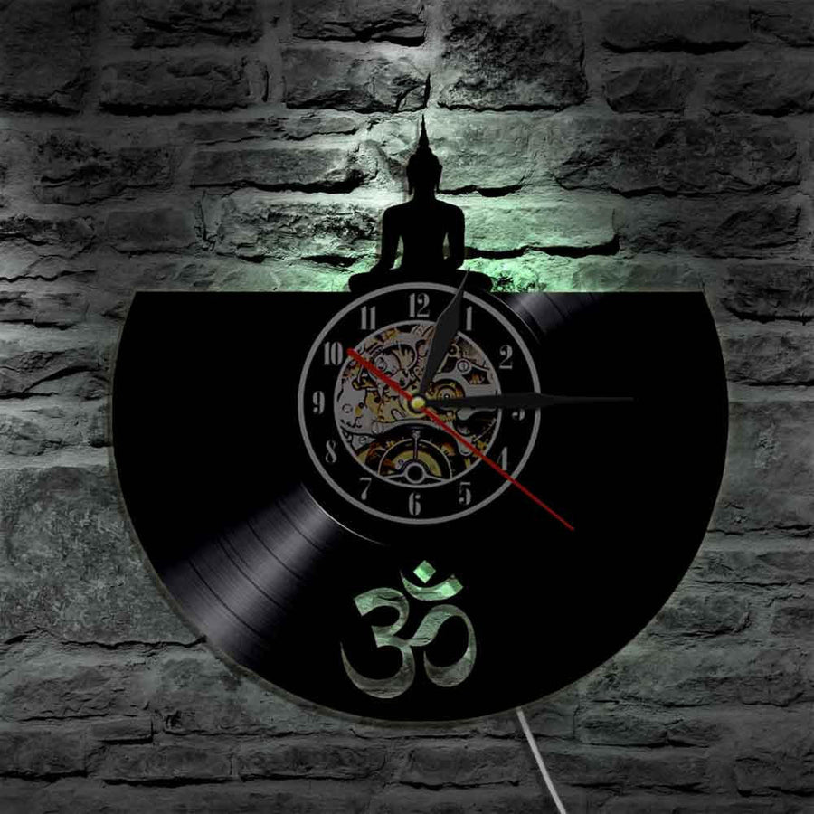 Horloge Bouddha <br> Vinyle