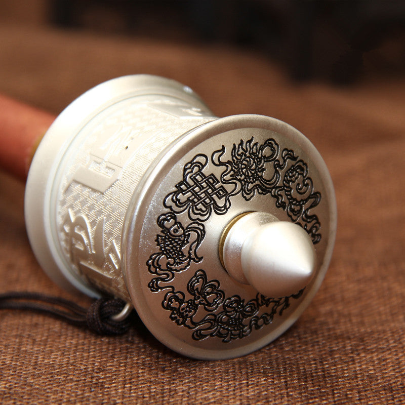 Moulin à prière<br> Six Syllabes Blanc