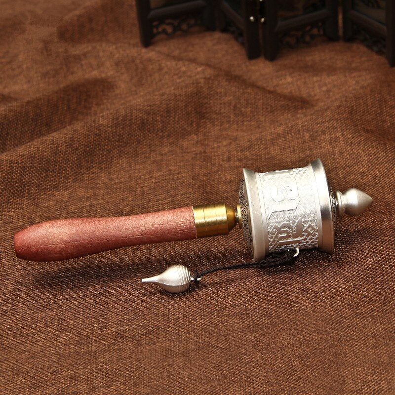 Moulin à prière<br> Six Syllabes Blanc