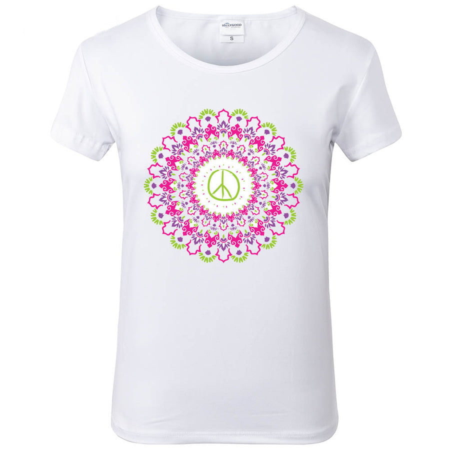 T-shirt Bouddha<br> Mandala Paix femme - Paix / S