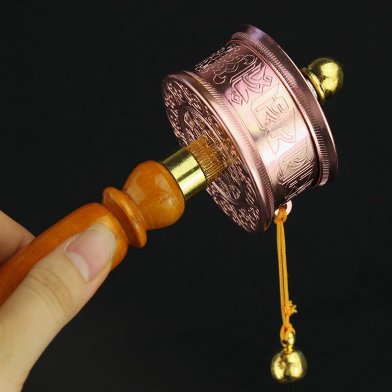 Moulin à prière<br> six syllabes alliage cuivre