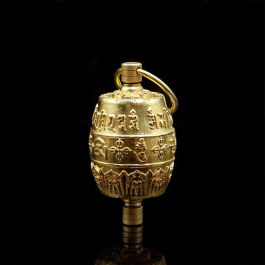 Prayer wheel <br> Buddhist copper pendant