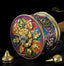 Prayer wheel in Nepal six syllables multicolored