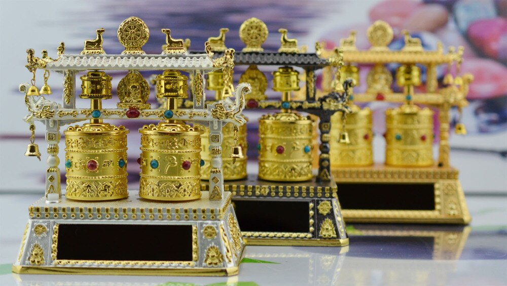 Moulin à prière<br> Bouddhiste rotation solaire