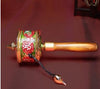 Prayer wheel in Nepal six syllables multicolored