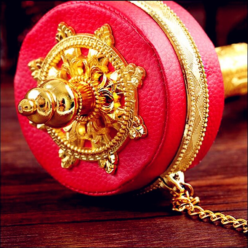 Prayer wheel in Tibet leather six syllables