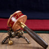 Tibetan prayer wheel in copper six syllables