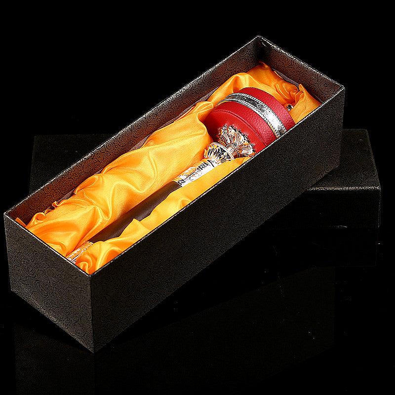 Moulin à prière<br> Bouddhiste six syllabes cuir