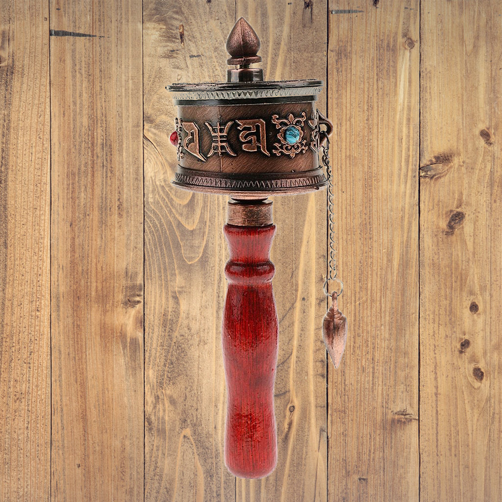 Prayer wheel <br> Tibetan red mantra