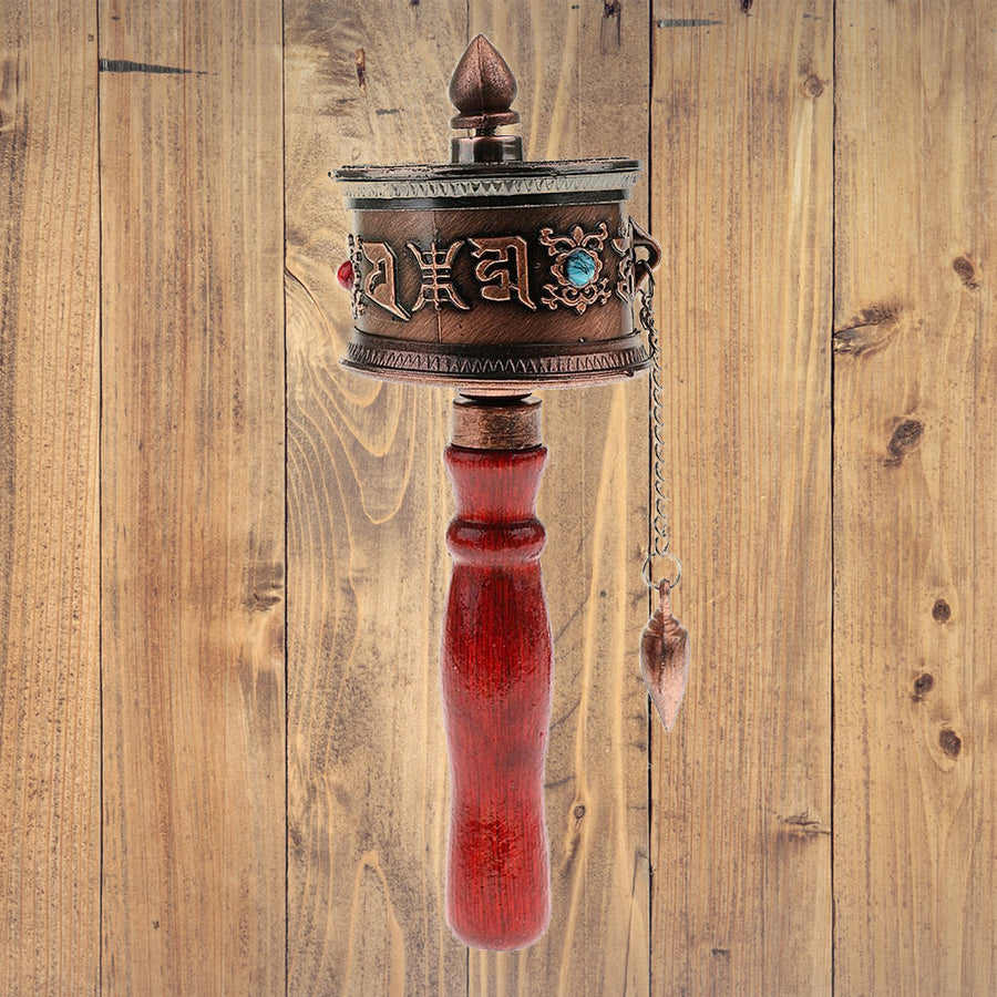 Prayer wheel <br> Tibetan red mantra