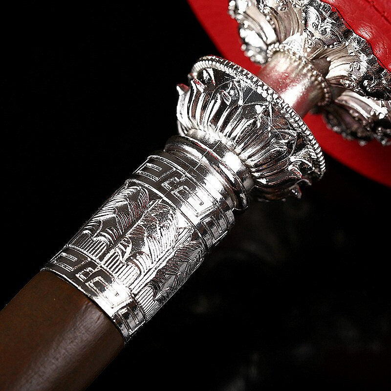 Moulin à prière<br> Bouddhiste six syllabes cuir