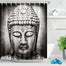 Buddha Shower Curtain with Closed Eyes