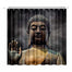 Buddha Shower Curtain with Cross