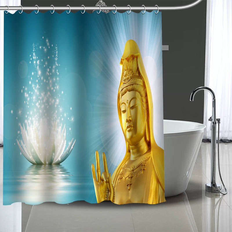 Rideau de Douche Bouddha <br> pétale