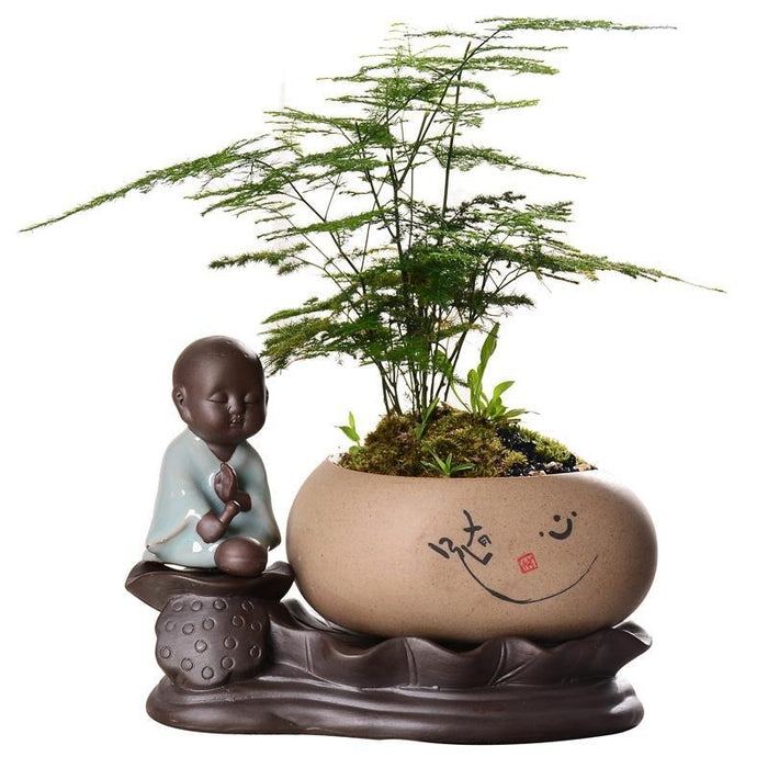 Pot de fleur Bouddha Méditation