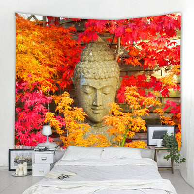 Buddha hanging on leaves