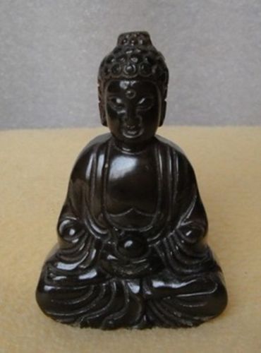 Statue Bouddha Jade Noire
