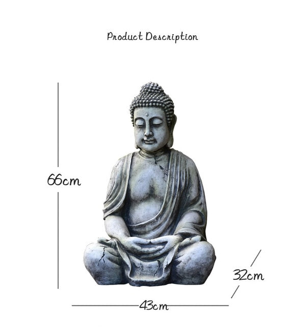 Statue Bouddha <br> jardin assis - [variant_title]